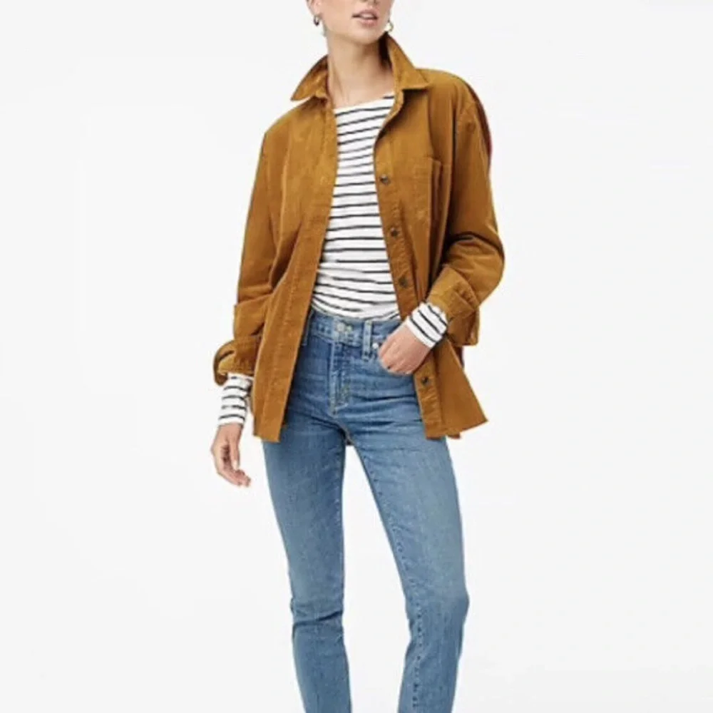 J. Crew Mustard Corduroy Shirt Jacket